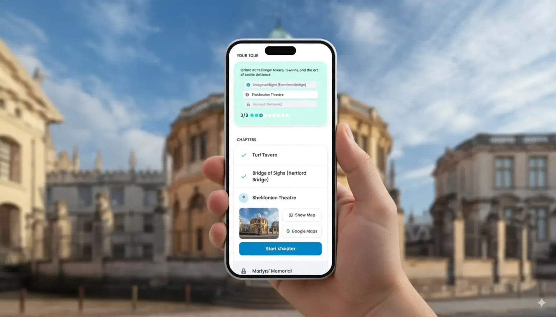 Oxford walking tour with audio and quizzes: town, gown and Wren