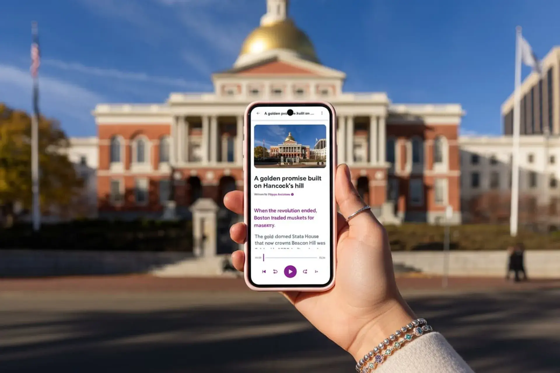 Boston Freedom Trail self guided walking tour with audio guide