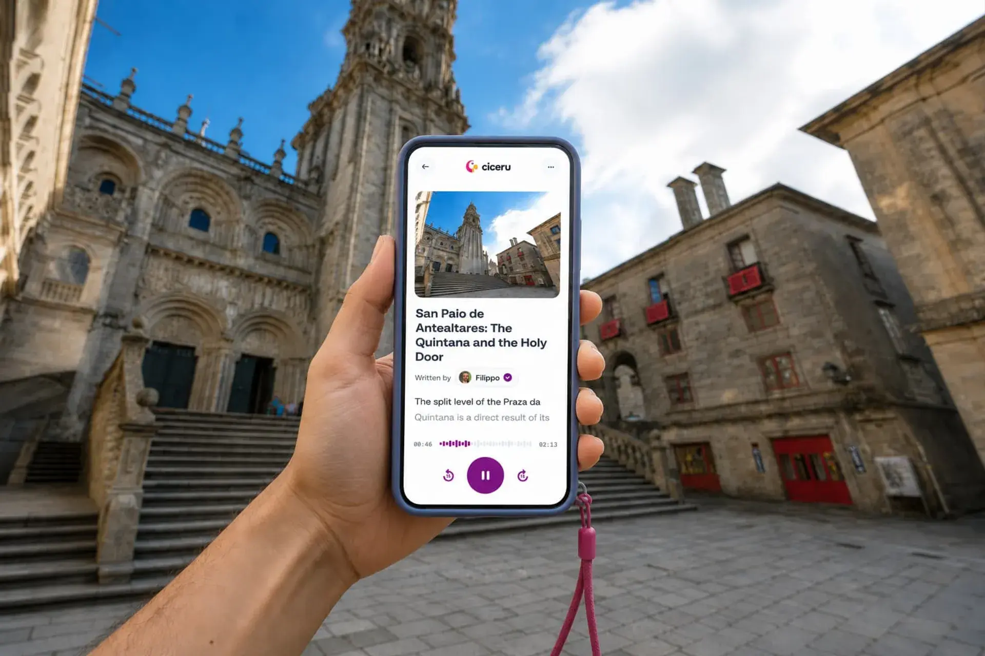 Santiago de Compostela: pilgrim's grand finale, a self-guided walking tour with audio and quizzes