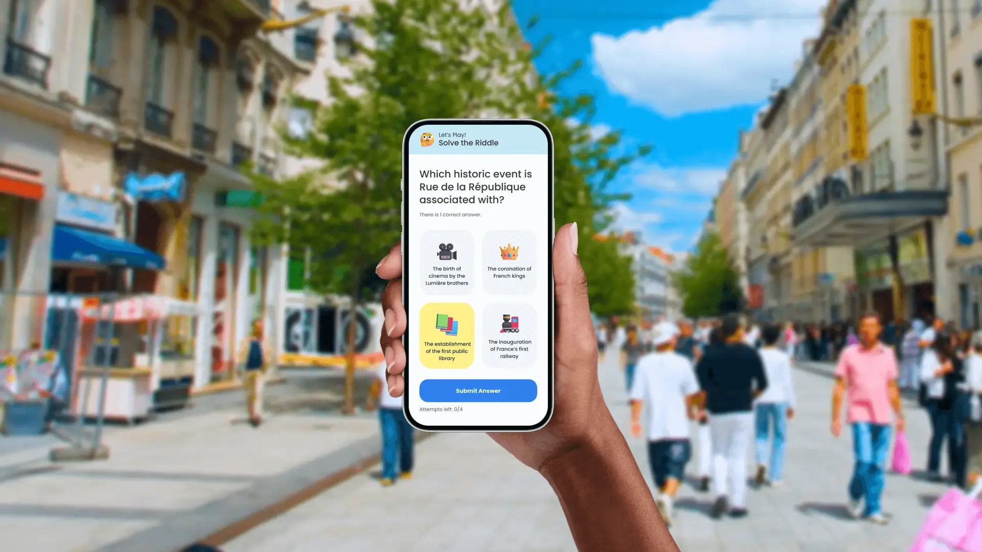 Self-guided interactive walking tour of Lyon
