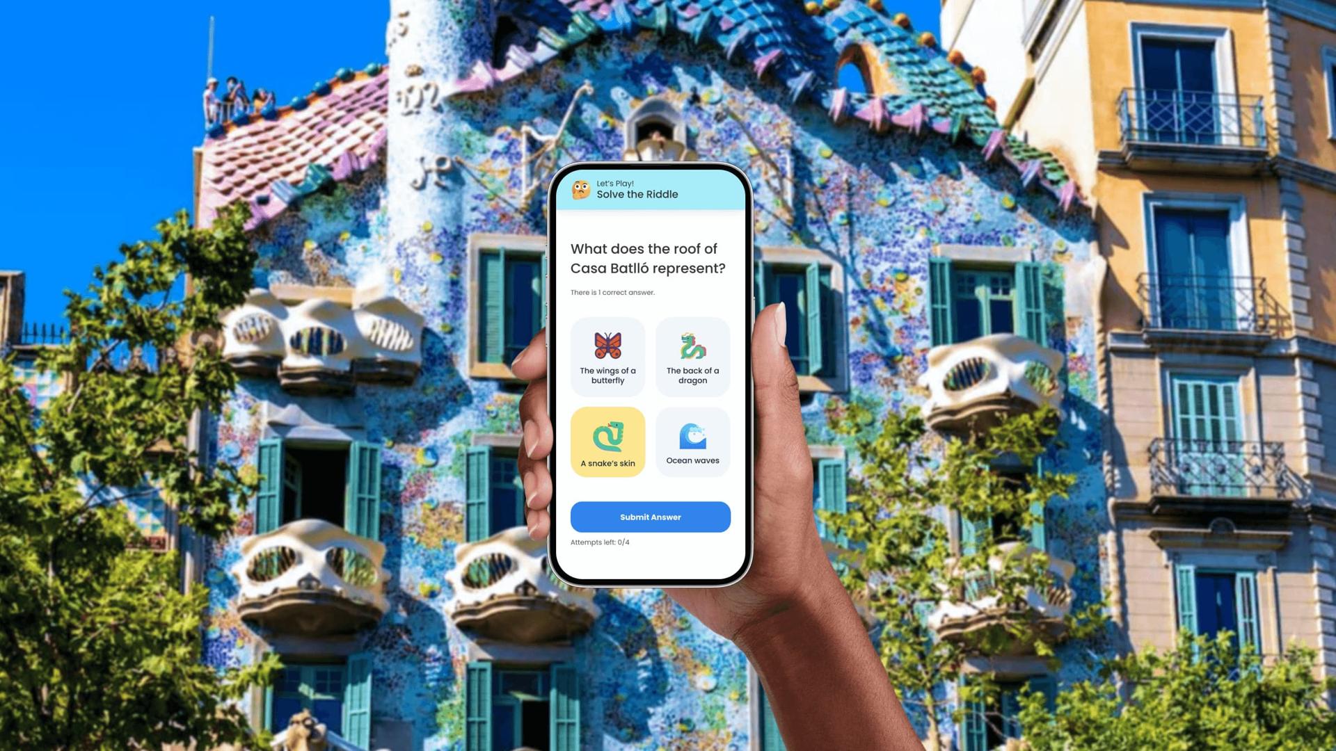 Barcelona interactive self-guided historical walking tour