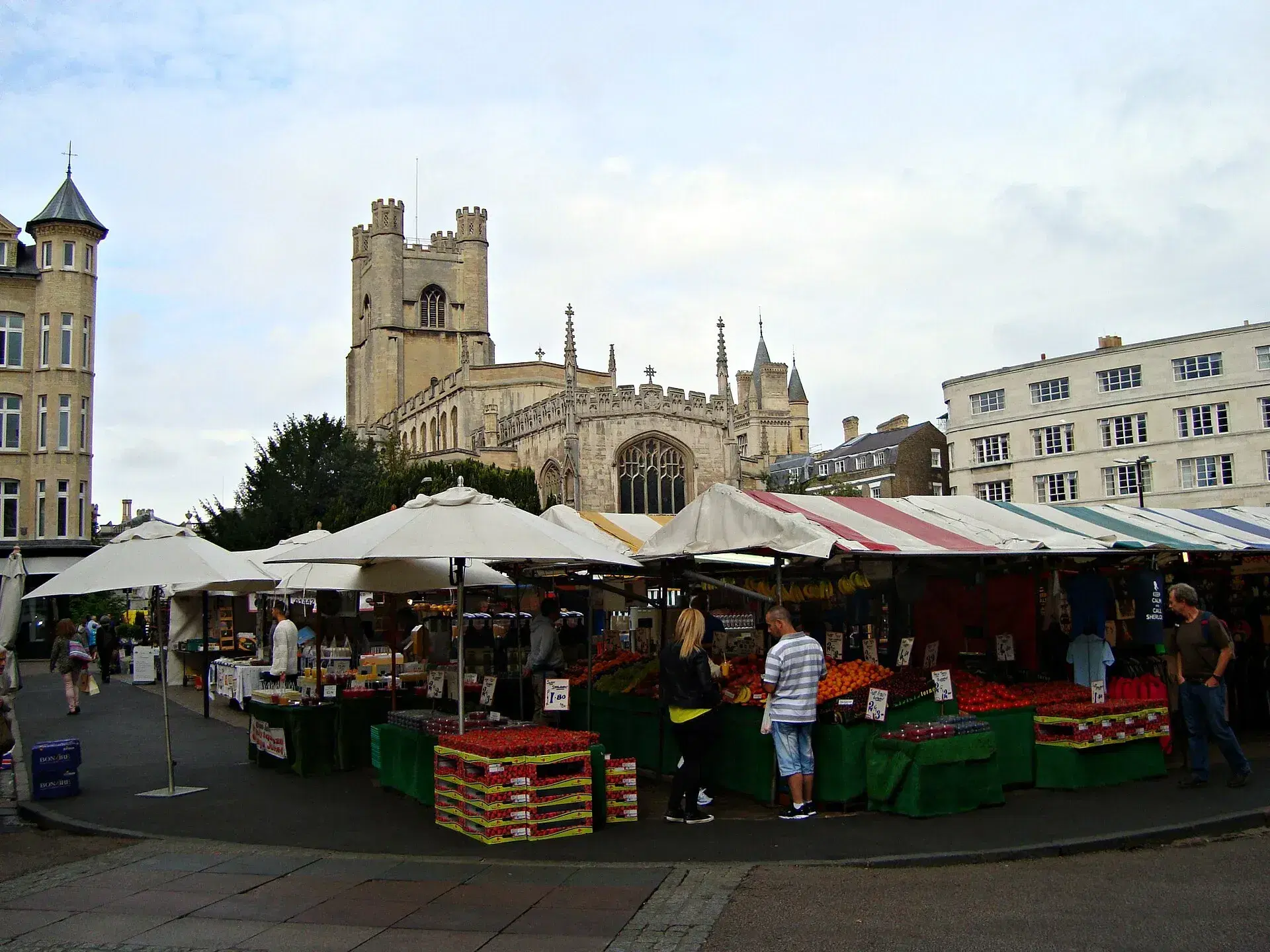 Market Hill: the market square at the heart of Cambridge
