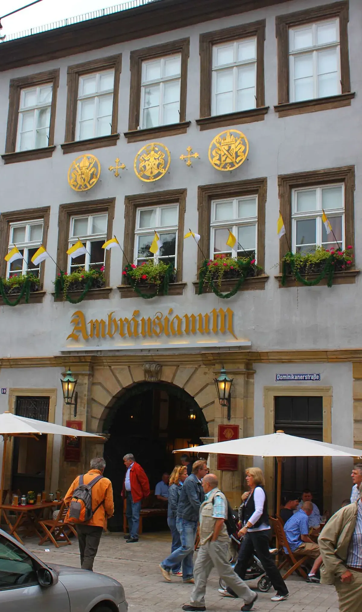 Gasthausbrauerei Ambräusianum im Herzen der Bamberger Altstadt. Foto: Benreis, 25. September 2010.