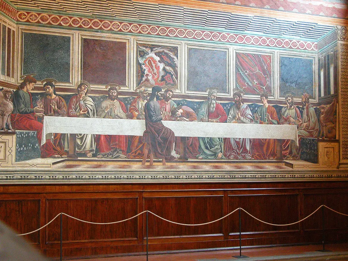 Andrea del Castagno’s Last Supper at Sant’Apollonia. Photo: Bruno BARRAL