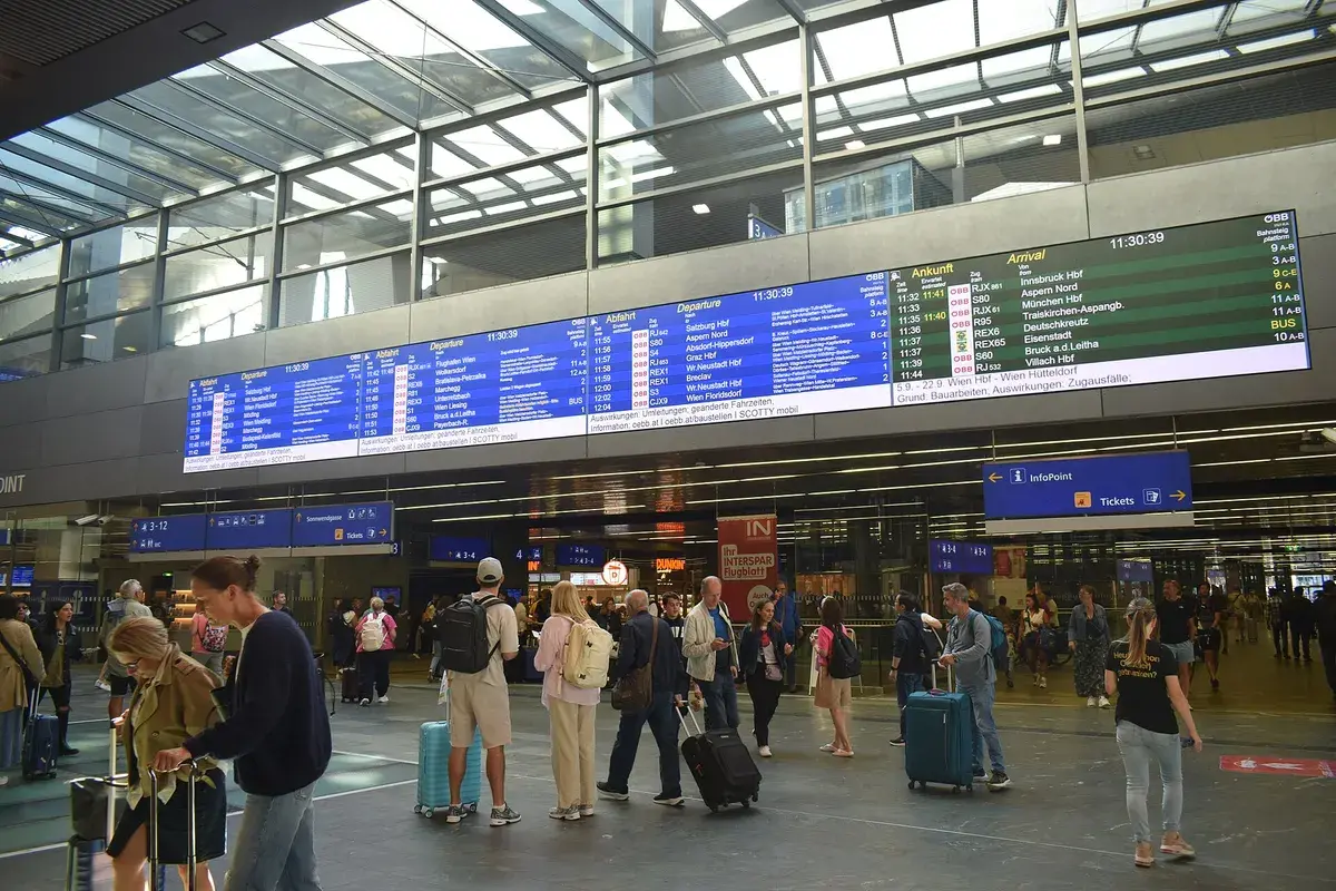 Wien Hauptbahnhof, la estación principal, con nuevas taquillas digitales desde mayo de 2026. Foto: Ravi Dwivedi