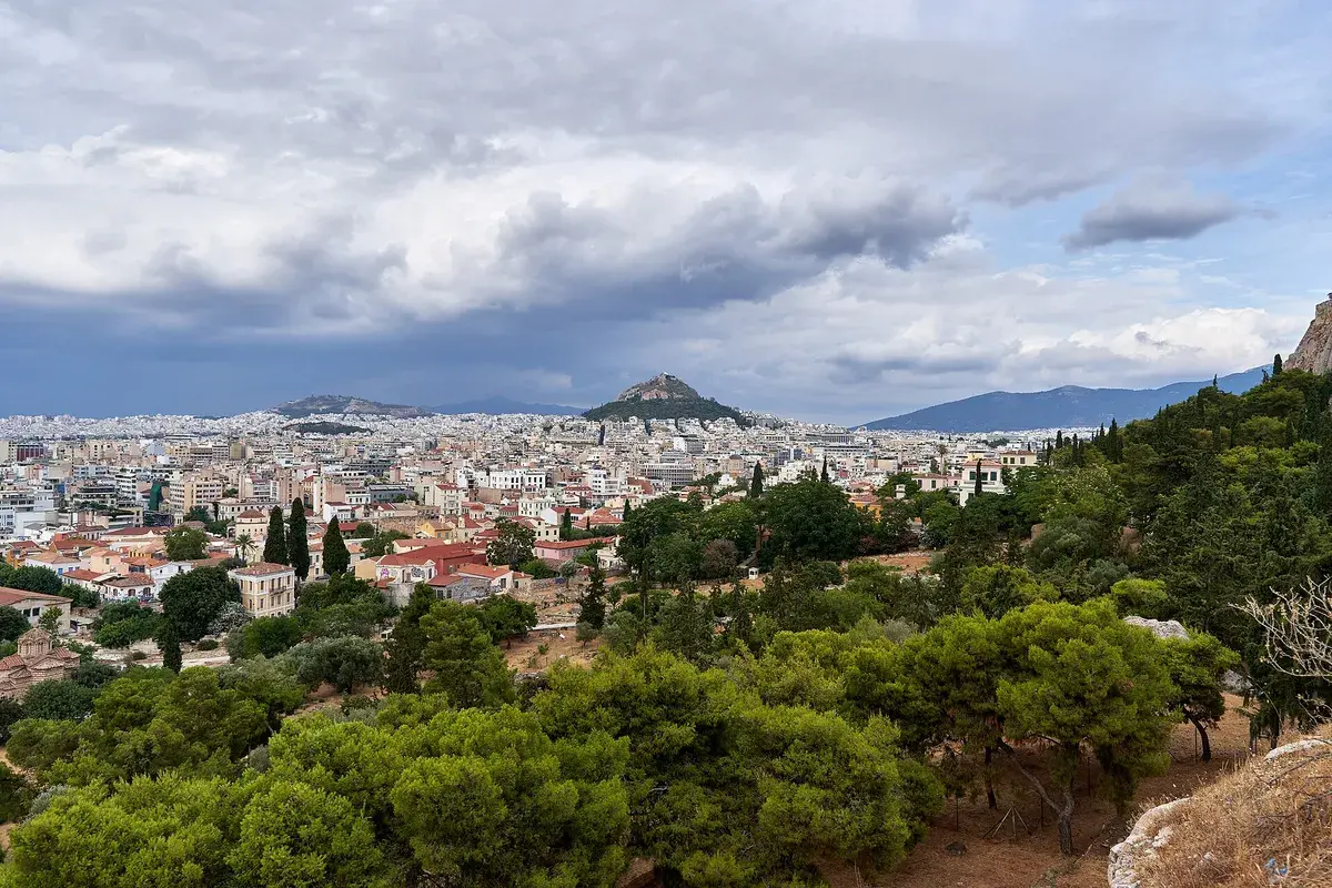 The view over Athens and Mount Lycabettus from the Areopagus rock below the Acropolis. Photo: George E. Koronaios, CC BY-SA 4.0