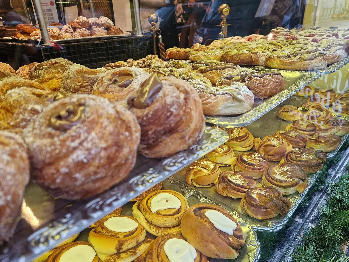 Danish pastries in a bakery on Sankt Peders Stræde in the Latin Quarter. Photo: Gerda Arendt, CC0