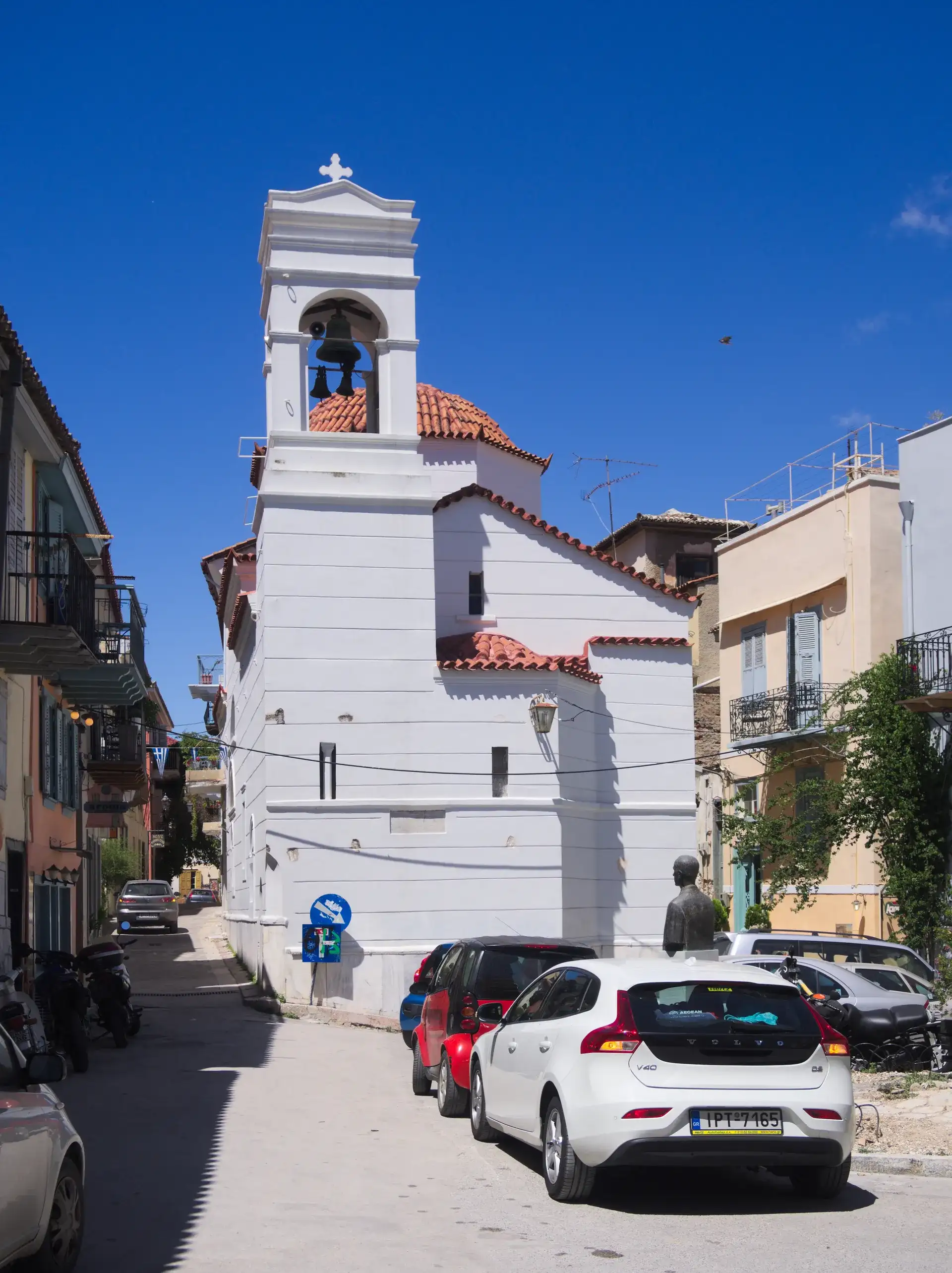 Kirche Agios Spyridon: Nafplios historisches Einschussloch - Nafplion