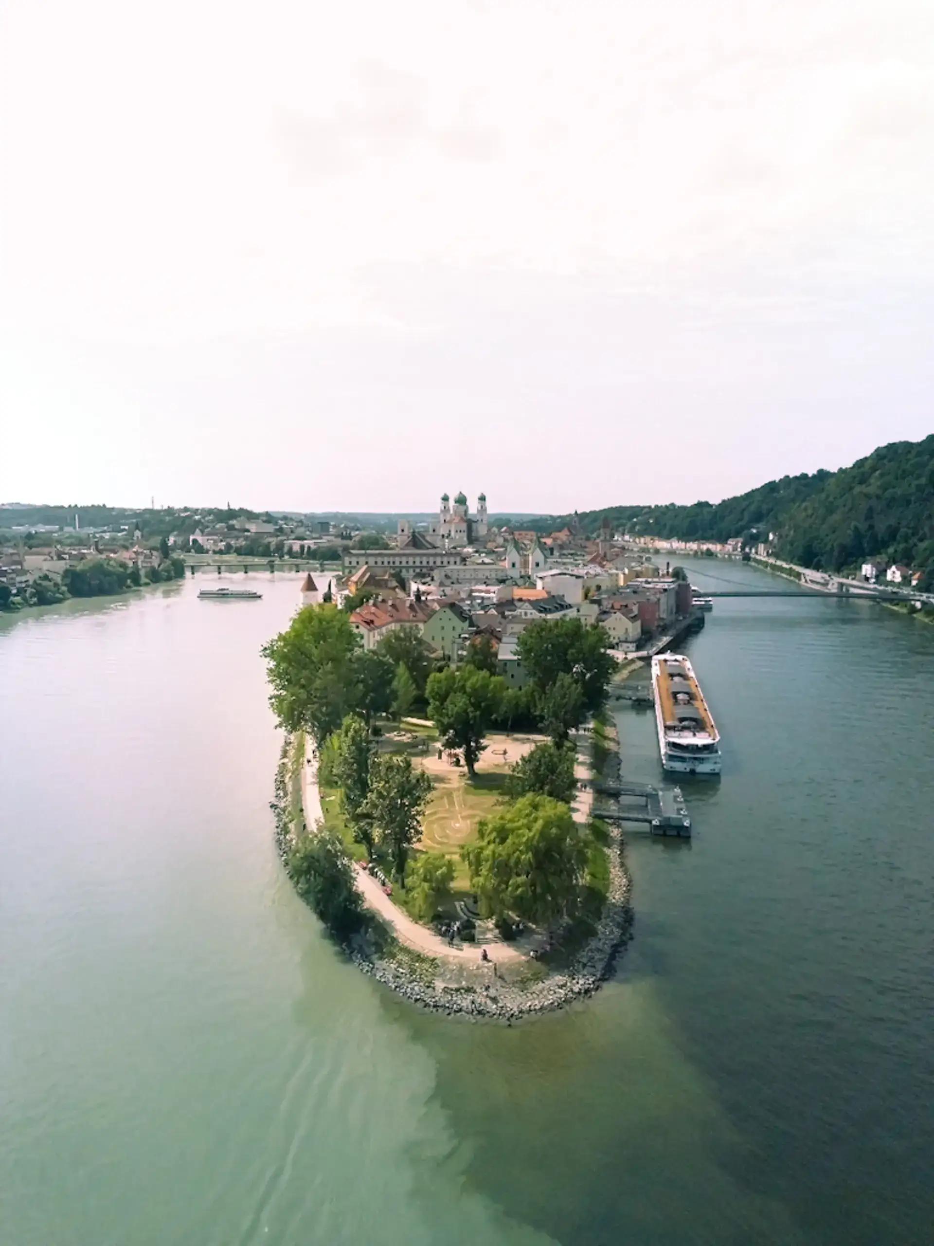 Dreiflüsseeck: Passaus Treffpunkt dreier Flüsse - Passau