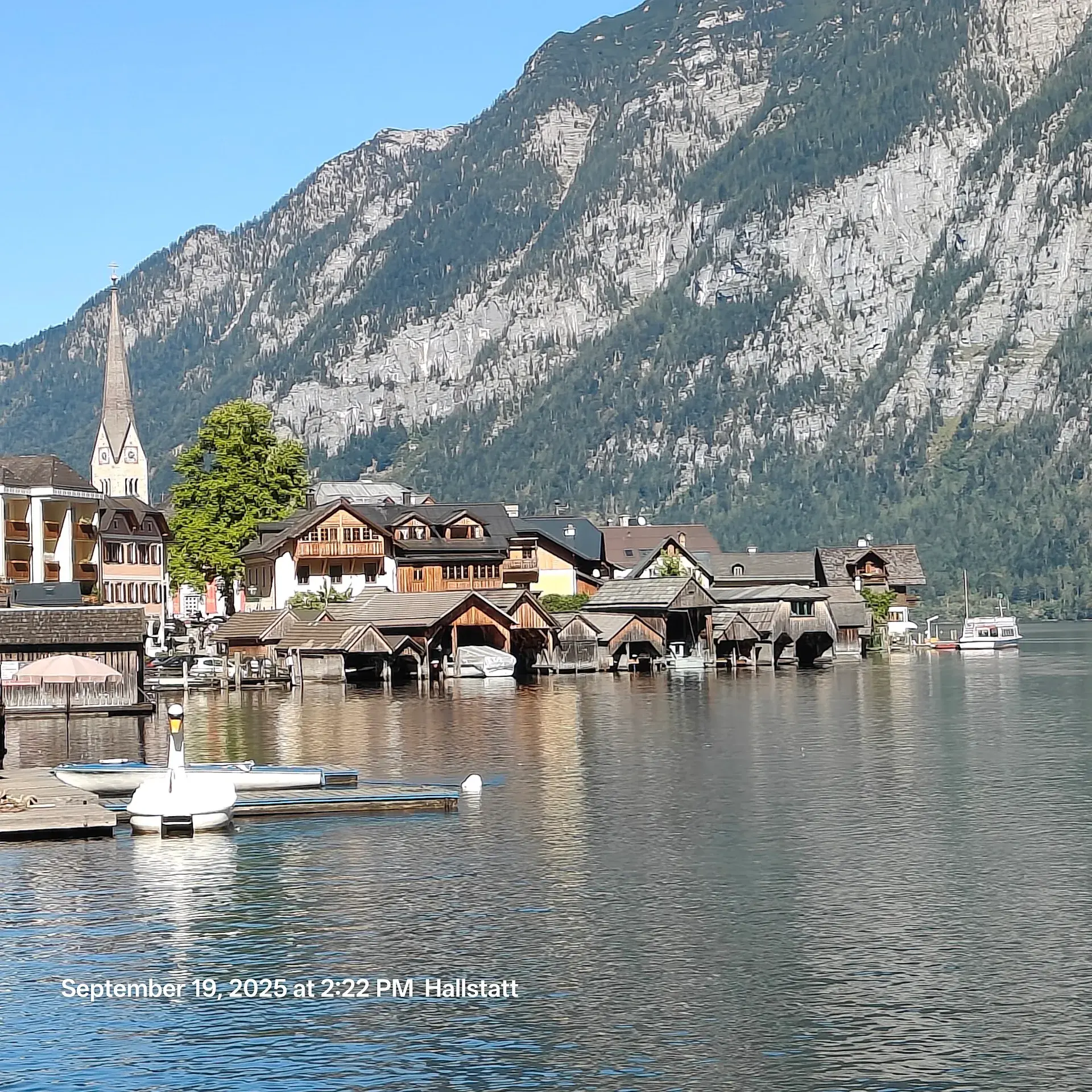 Hallstatt boathouses