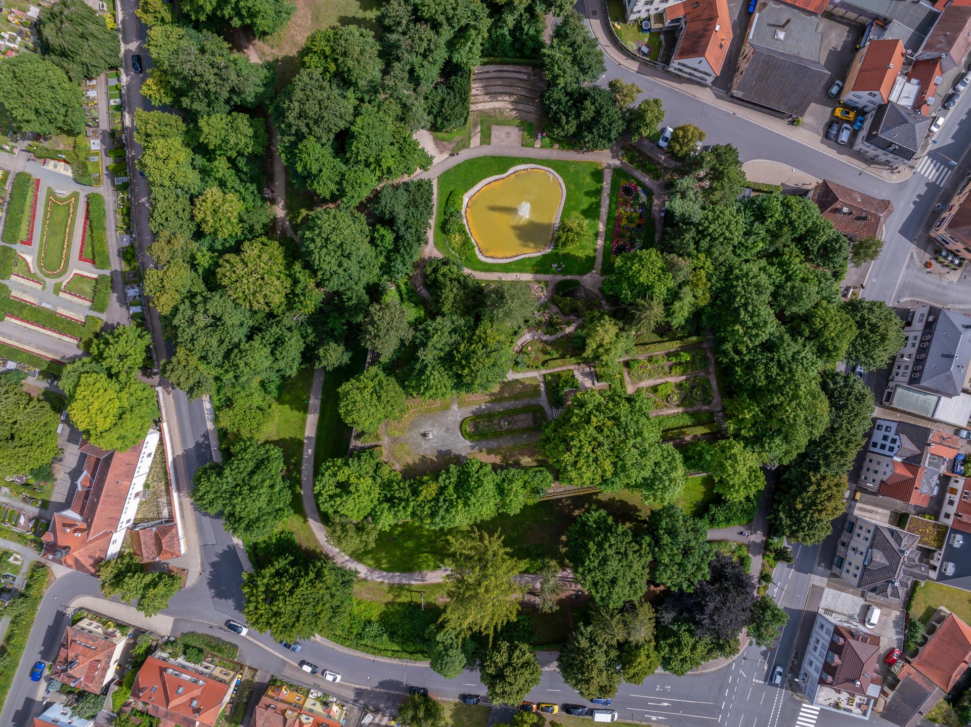 Forchheim's city park fountain, a refreshing stop in a town steeped in history.